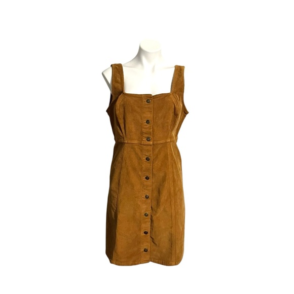 SO Dresses & Skirts - SO Camel Button-Down Corduroy Mini Dress Size X Large New